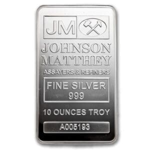 10 OUNCE SILVER JM BAR