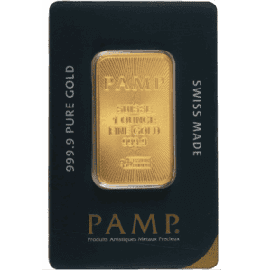 1 OUNCE PAMP SUISSE GOLD BAR (NEW DESIGN)