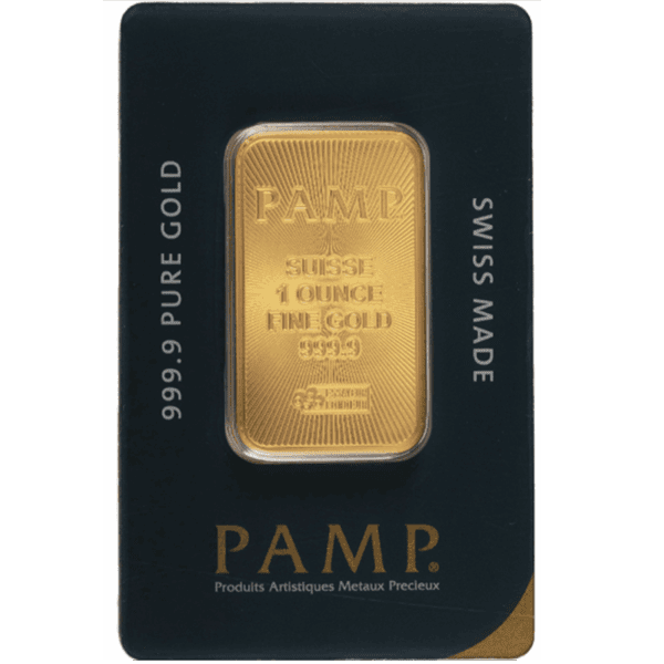 1 OUNCE PAMP SUISSE GOLD BAR (NEW DESIGN)