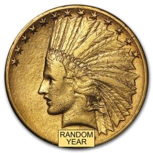 XF $10 INDIAN GOLD EAGLE