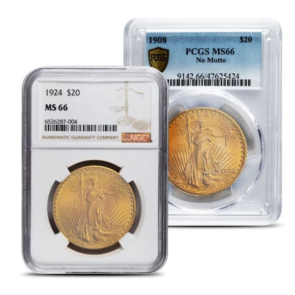 MS66 $20 SAINT GAUDENS GOLD DOUBLE EAGLE