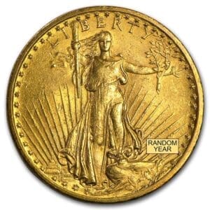 XF $20 SAINT GAUDENS GOLD DOUBLE EAGLE