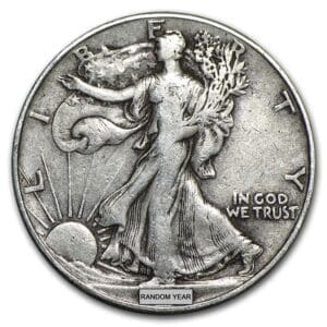 U.S. 90% SILVER WALKING LIBERTY HALF DOLLAR (In Increments of $1 Face Value)