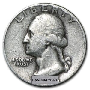US 90% BU WASHINGTON QUARTER (In Increments of $1 Face Value)