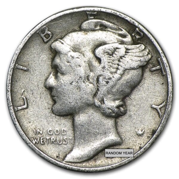 U.S. 90% SILVER MERCURY DIMES (In Increments of $1 Face Value)