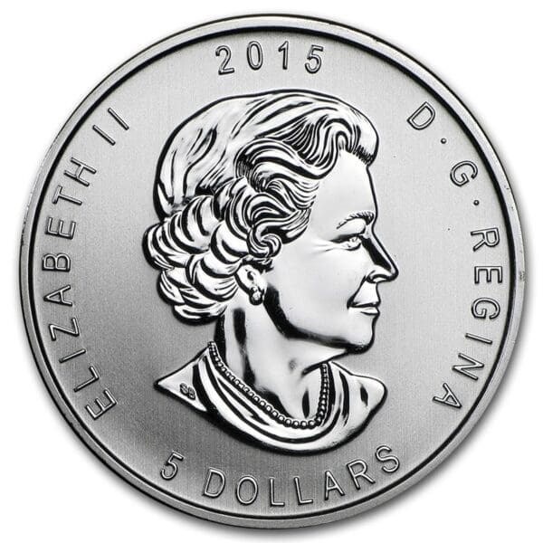 1 OUNCE CANADIAN SILVER GREAT HORNED OWL - Image 2