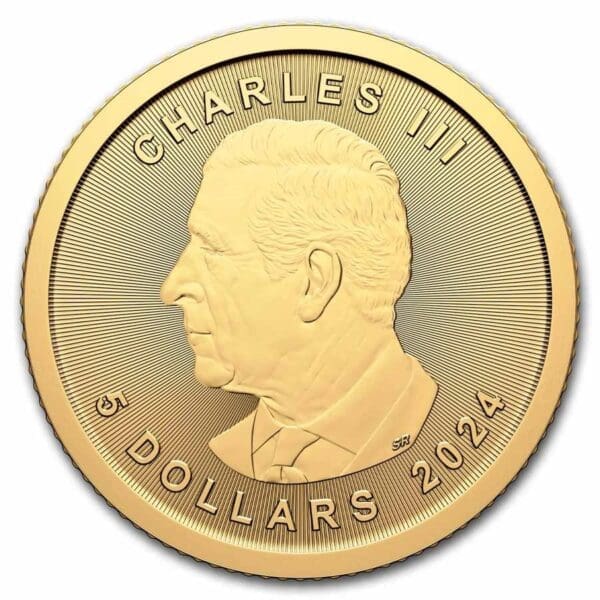 1/10 OUNCE GOLD CANADIAN MAPLE LEAF 2024 - Image 2