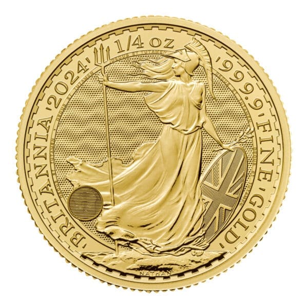 1/4 OUNCE GOLD BRITANNIA KING CHARLES III 2024