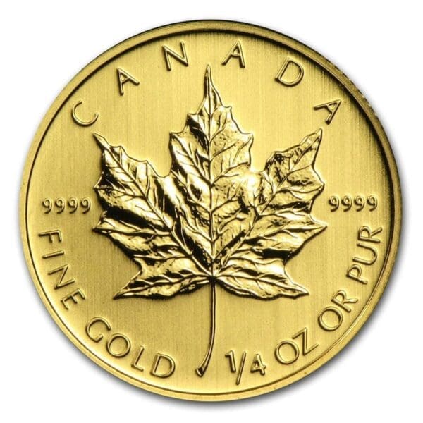 1/4 OUNCE GOLD CANADIAN MAPLE LEAF (RANDOM YEAR)