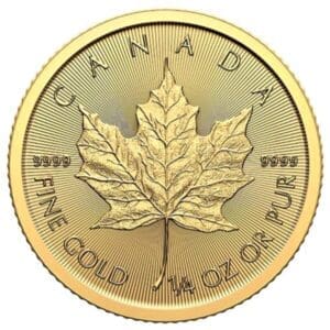 1/4 OUNCE GOLD CANADIAN MAPLE LEAF 2024