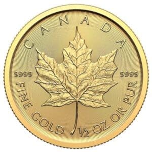 1/2 OUNCE GOLD CANADIAN MAPLE LEAF 2024
