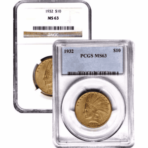 MS63 $10 INDIAN GOLD EAGLE