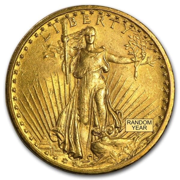 MS62 $20 SAINT GAUDENS GOLD DOUBLE EAGLE - Image 2