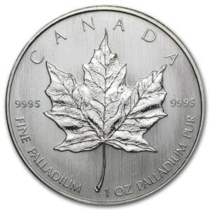 1 OUNCE PALLADIUM CANADIAN MAPLE LEAF (RANDOM YEAR)