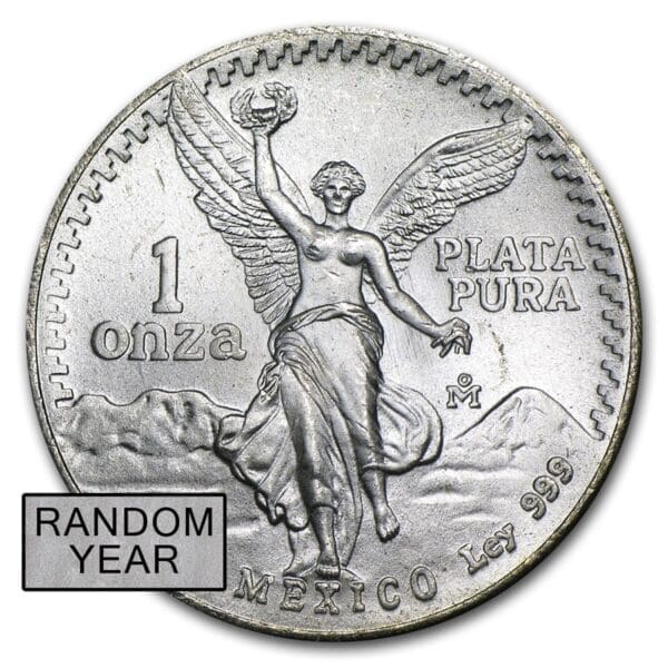 1 OUNCE MEXICAN SILVER LIBERTAD (RANDOM YEAR) - Image 2