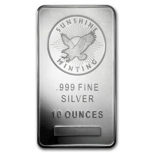 10 OUNCE SUNSHINE SILVER BAR