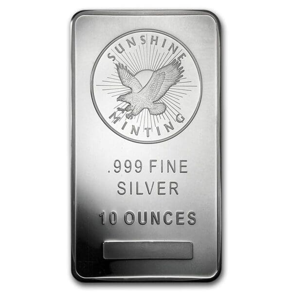 10 OUNCE SUNSHINE SILVER BAR