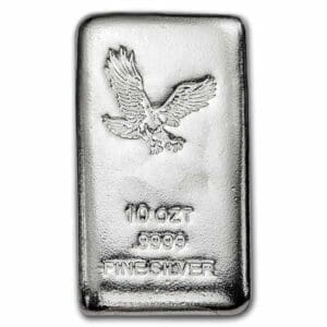 10 OUNCE SILVER EAGLE BAR .9999