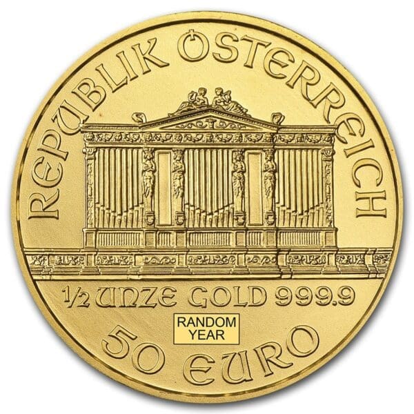 1/2 OUNCE GOLD AUSTRIAN PHILHARMONIC (RANDOM YEAR) - Image 2