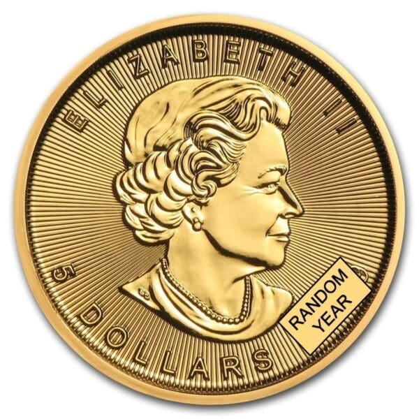 1/10 OUNCE GOLD CANADIAN MAPLE LEAF (RANDOM YEAR) - Image 2