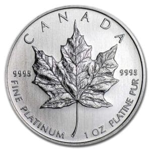 1 OUNCE PLATINUM CANADIAN MAPLE LEAF (RANDOM YEAR)