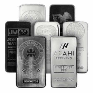 10 OUNCE SILVER BAR (DEALER CHOICE)