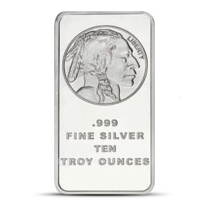 10 OUNCE SILVER BUFFALO BAR