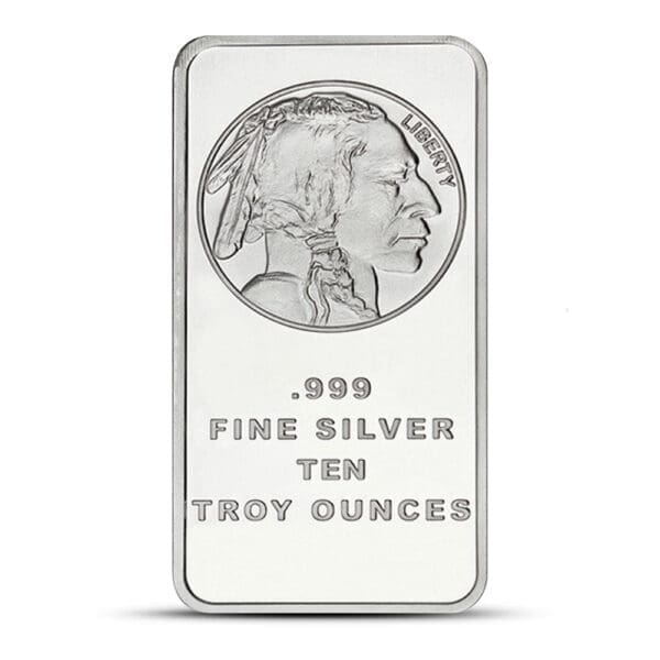 10 OUNCE SILVER BUFFALO BAR