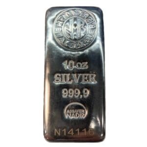 10 OUNCE SILVER BAR NADIR