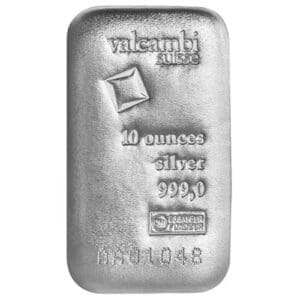 10 OUNCE SILVER BAR VALCAMBI