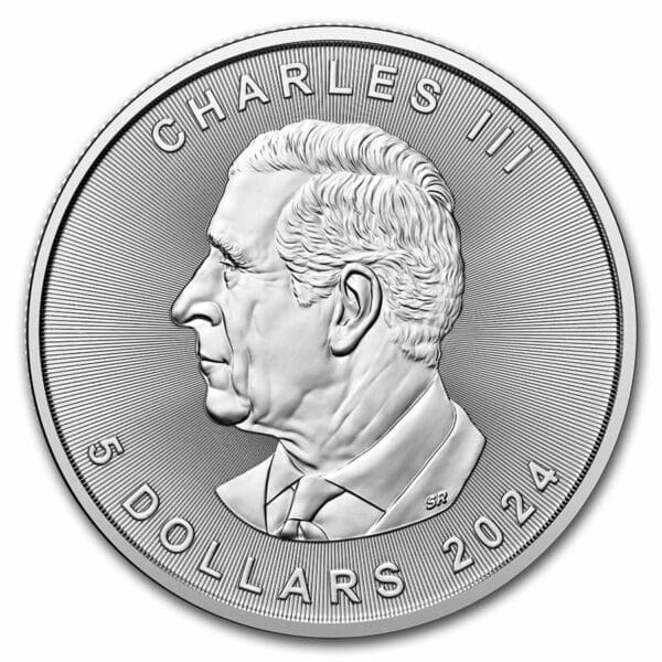 1 OUNCE SILVER CANADIAN MAPLE LEAF 2024