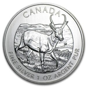 1 OUNCE SILVER CANADIAN ANTELOPE