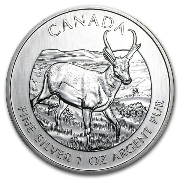 1 OUNCE SILVER CANADIAN ANTELOPE
