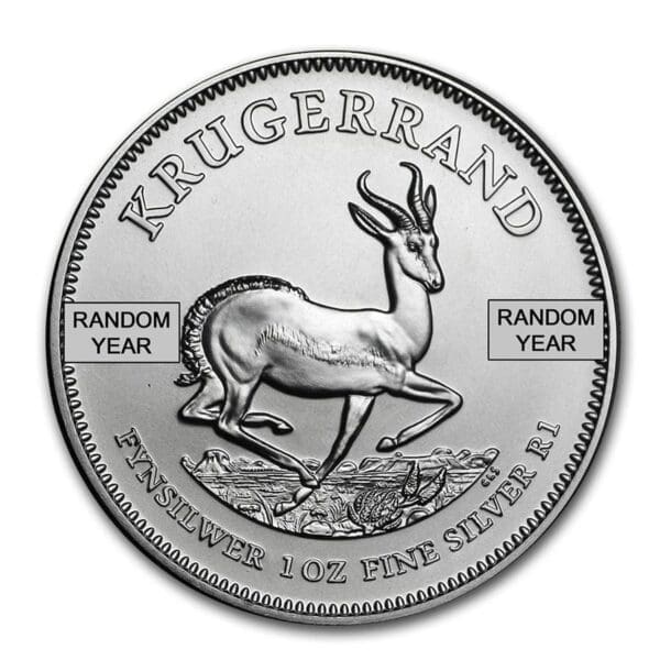 1 OUNCE SILVER SOUTH AFRICAN KRUGERRAND (RANDOM YEAR)