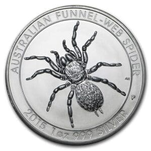 2015 PERTH MINT SILVER FUNNEL-WEB SPIDER