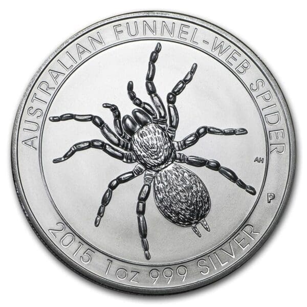 2015 PERTH MINT SILVER FUNNEL-WEB SPIDER