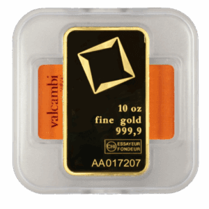 10 OUNCE GOLD BAR VALCAMBI W/ ASSAY
