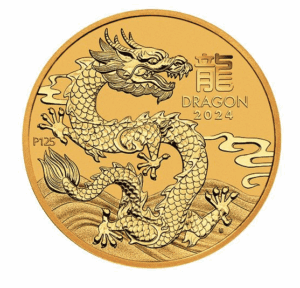 1 OUNCE GOLD AUSTRALIAN LUNAR YEAR OF THE DRAGON 2024