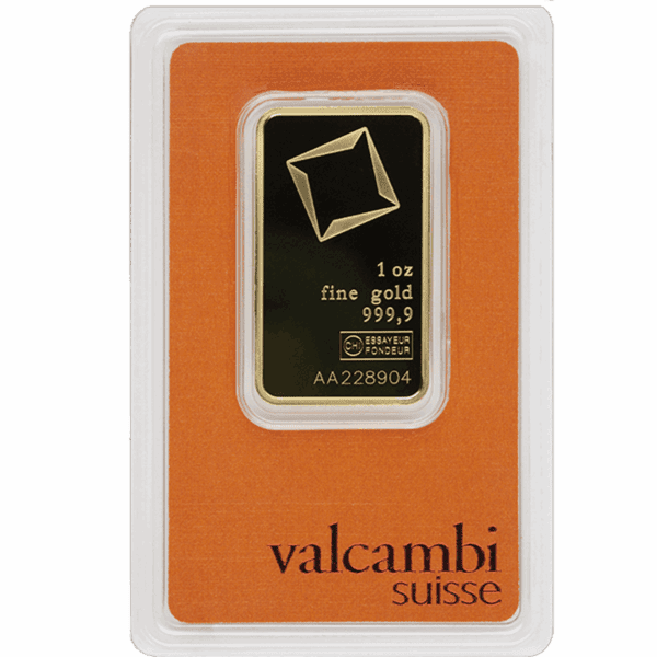 1 OUNCE GOLD VALCAMBI BAR WITH ASSAY