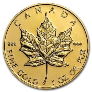 1 OUNCE GOLD MAPLE .999 (RANDOM YEAR)