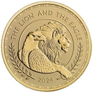 1 OUNCE GOLD BRITISH LION AND AMERICAN EAGLE 2024